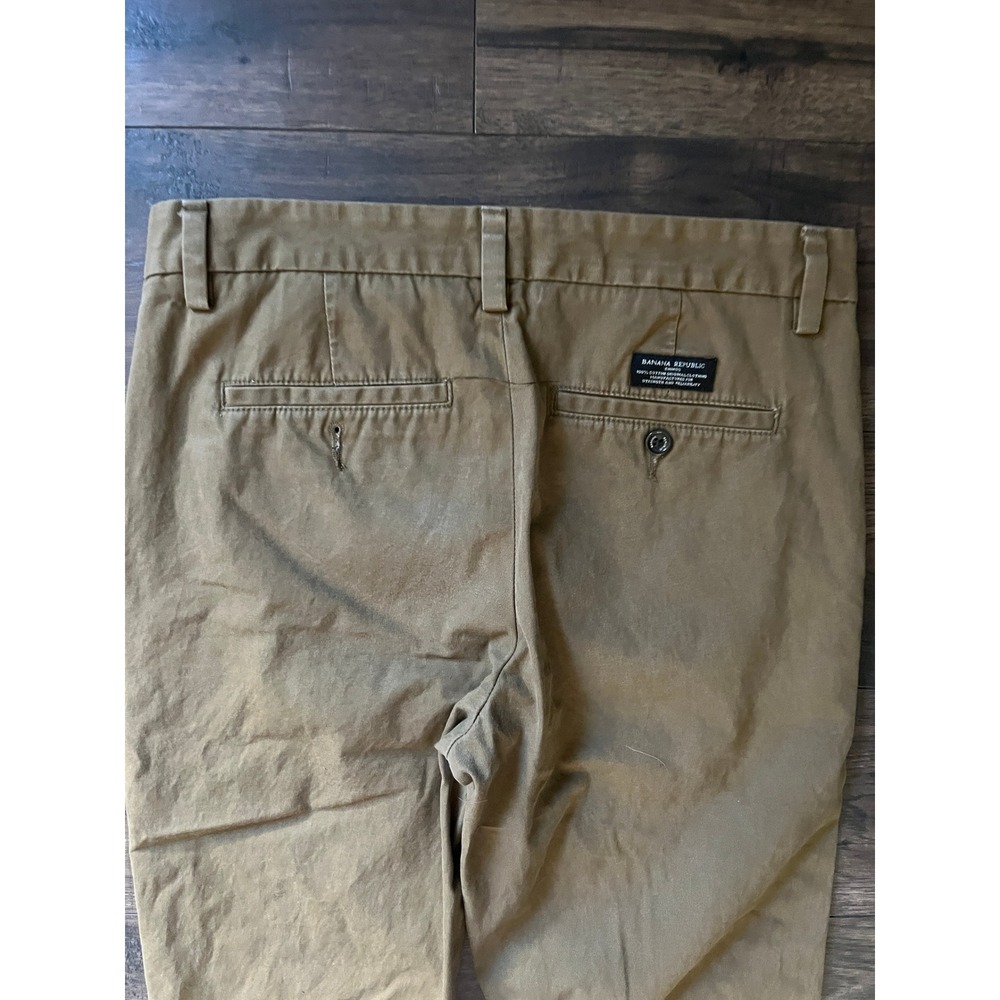 Banana Republic Pants Men's 29x32 Brown Chino Aiden Slim Fit Straight Leg - Picture 8 of 9